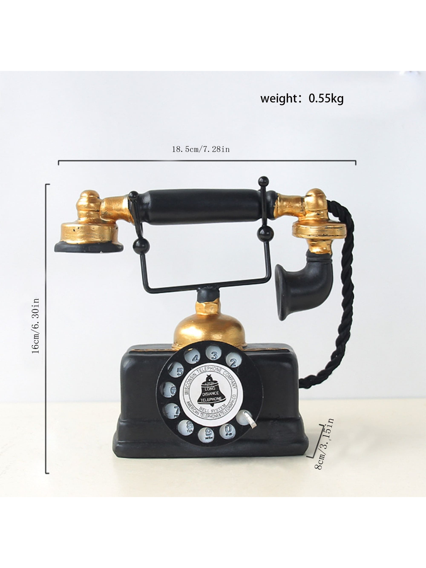 Vintage Harz Telefonmodell: Ein zeitloses Schreibtischornament für die Wohnkultur