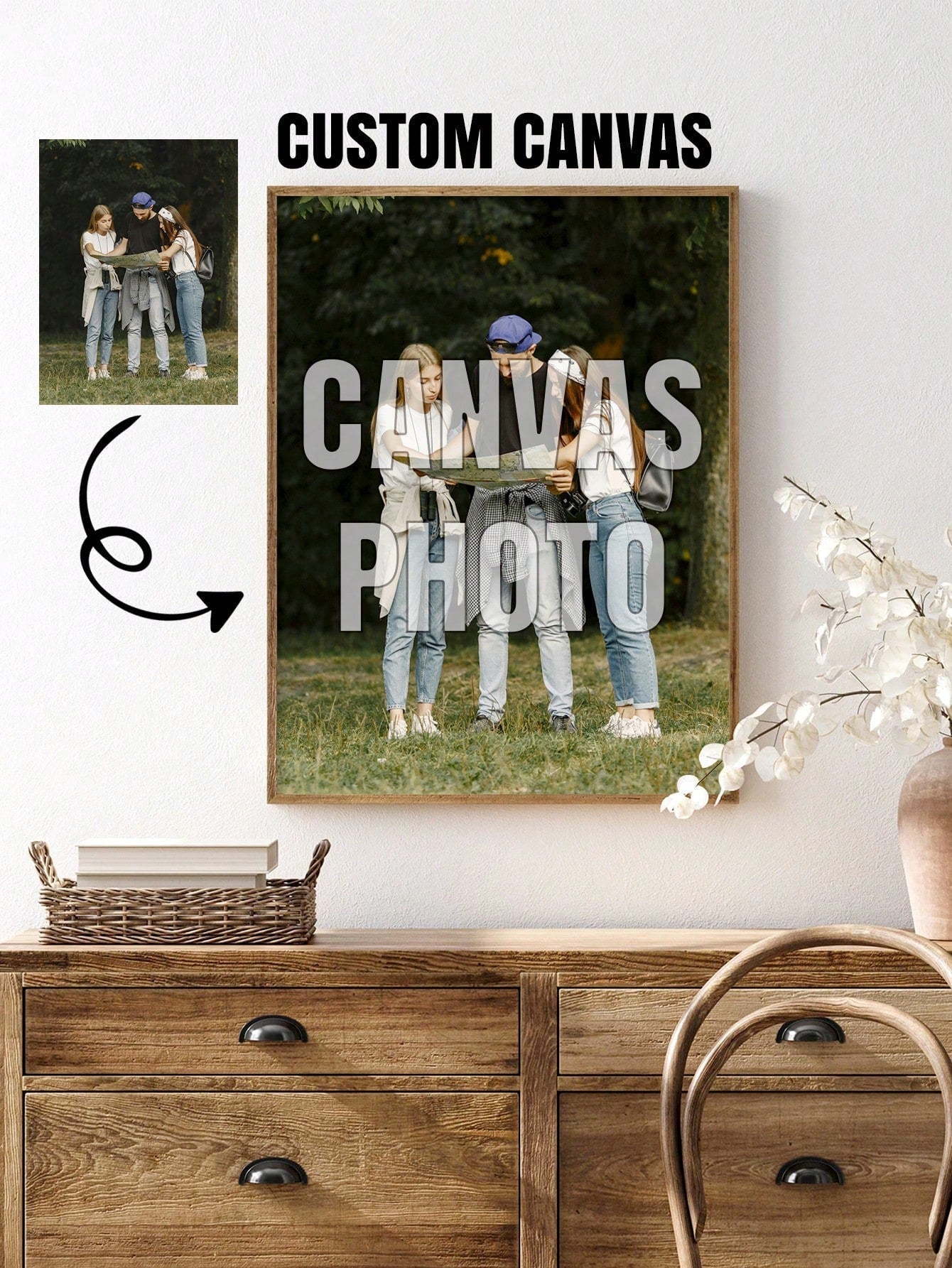 Benutzerdefinierte personalisierte Collage-Leinwandkunst - Einzigartiges Geschenk für Paare zum Jubiläum oder zur Hochzeit