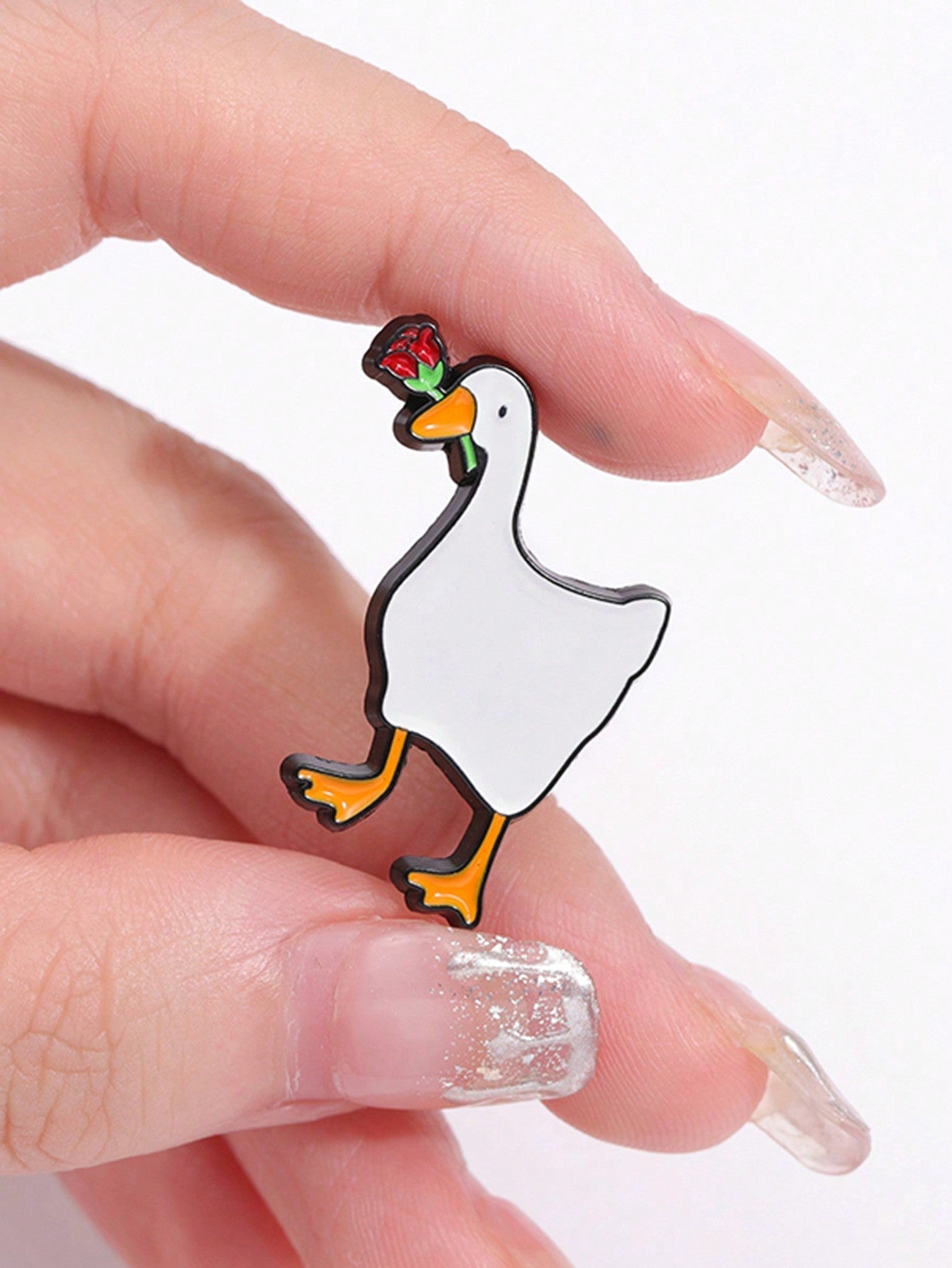 QIHOO 5er-Pack Gansenspiel Emaille-Anstecker - Anpassbares 'Honk You Get the Bonk' Broschen-Set