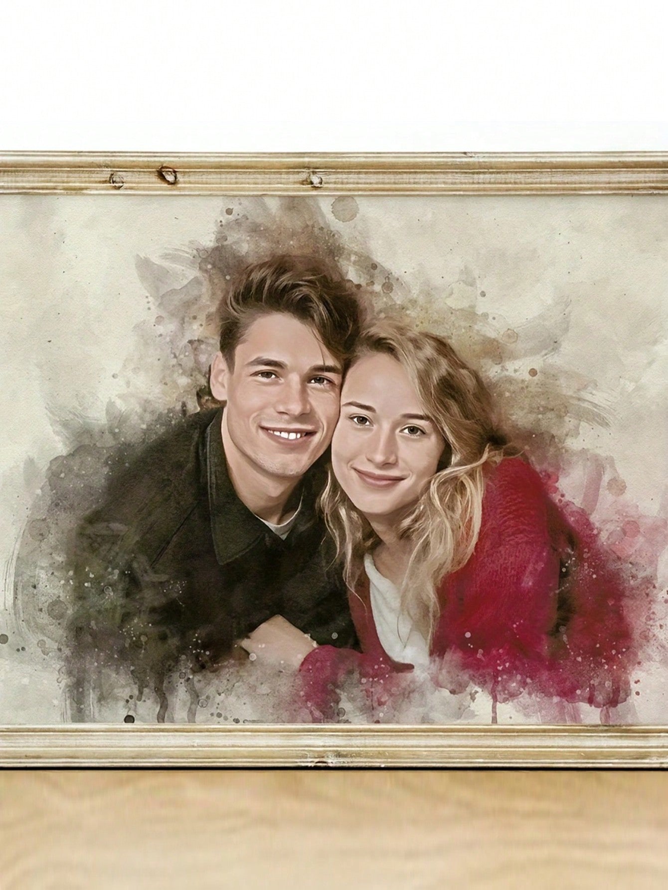 Personalisierte gerahmte Ölgemälde aus Foto - Einzigartiges handgemachtes Porträt auf Leinwand für den Muttertag, Geburtstage und Abschlüsse
