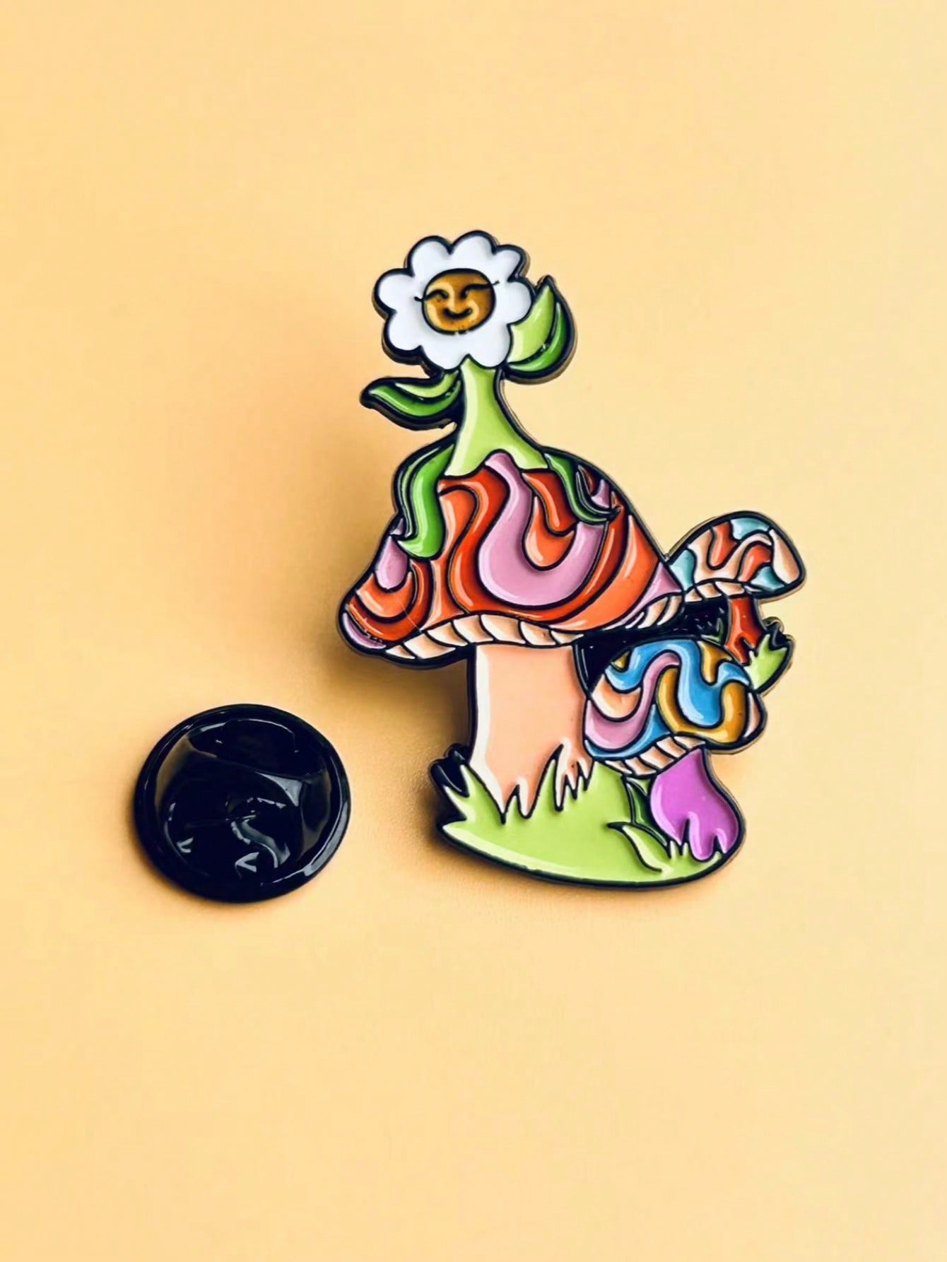 Verspielt Pilz Emaille Brosche - Ein Buntes Accessoire für Kinder und Freunde