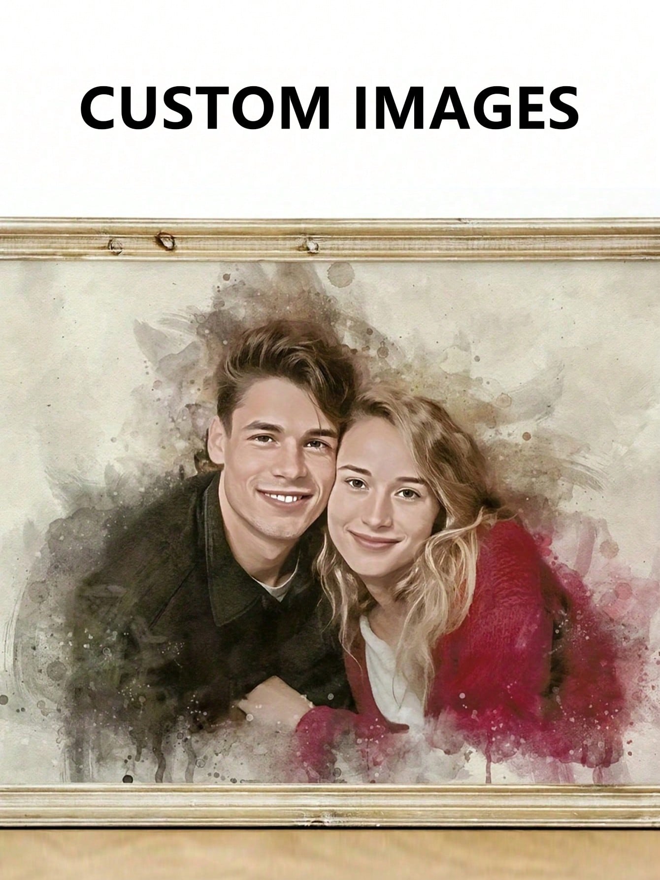 Personalisierte gerahmte Ölgemälde aus Foto - Einzigartiges handgemachtes Porträt auf Leinwand für den Muttertag, Geburtstage und Abschlüsse