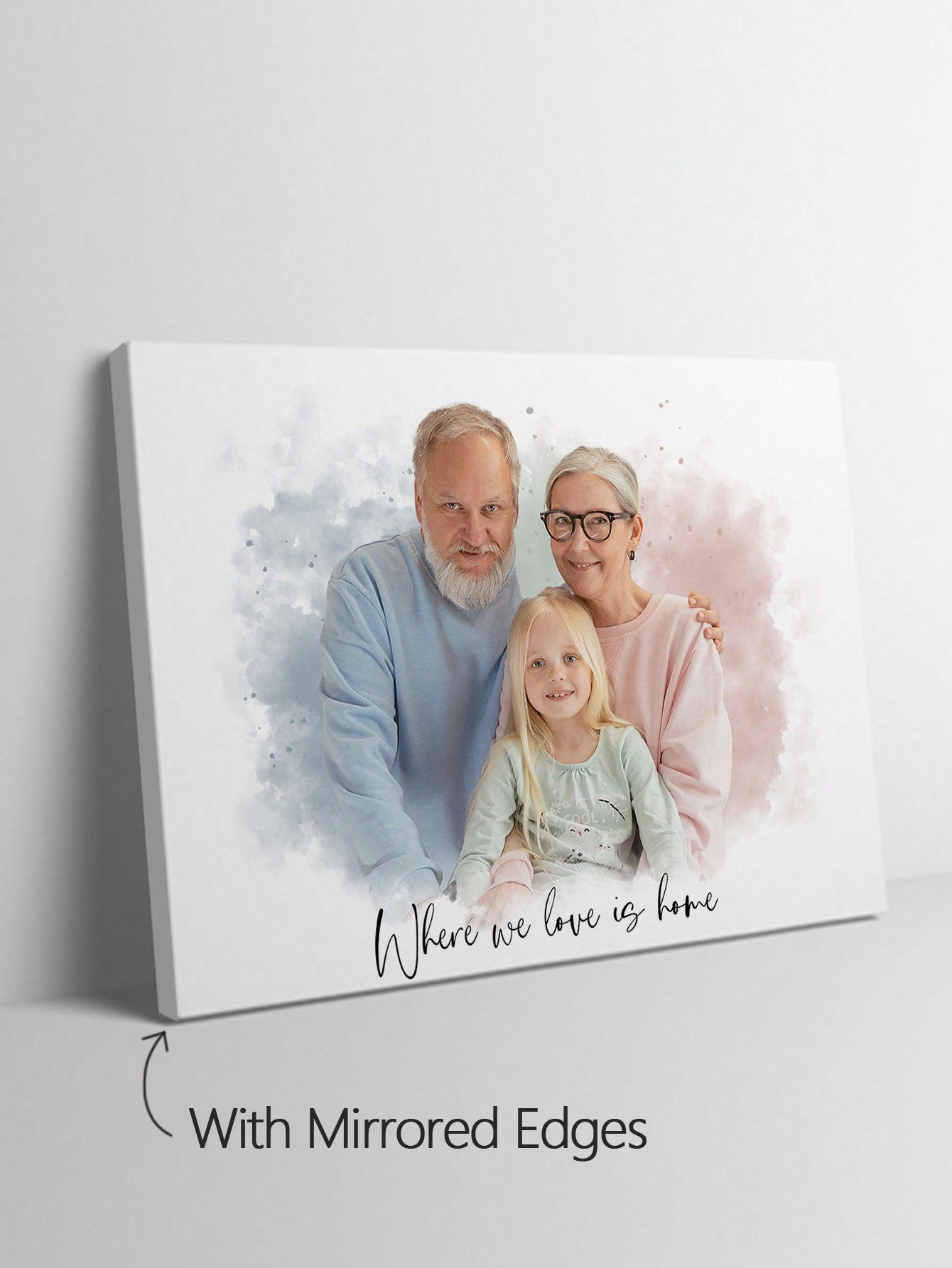 Personalisierte gerahmte Ölgemälde aus Foto - Einzigartiges handgemachtes Porträt auf Leinwand für den Muttertag, Geburtstage und Abschlüsse