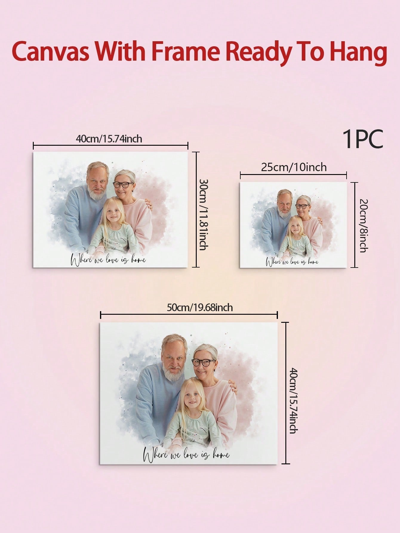 Personalisierte gerahmte Ölgemälde aus Foto - Einzigartiges handgemachtes Porträt auf Leinwand für den Muttertag, Geburtstage und Abschlüsse