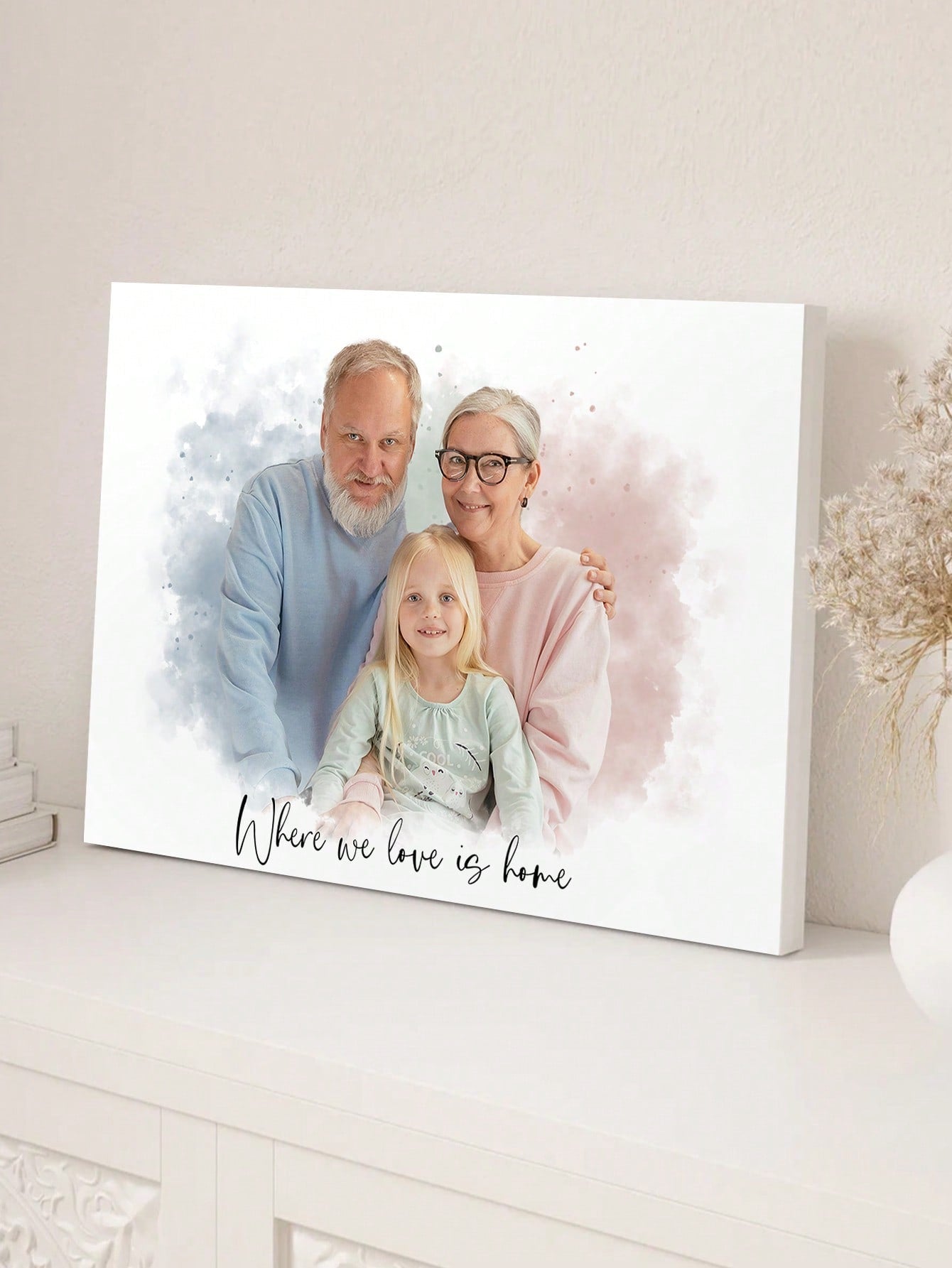 Personalisierte gerahmte Ölgemälde aus Foto - Einzigartiges handgemachtes Porträt auf Leinwand für den Muttertag, Geburtstage und Abschlüsse