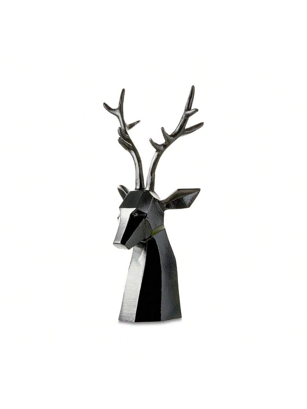 Elegante schwarze Aluminium-Rentier-Tischdekoration - 14,5 Zoll<br>