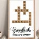 Personalisierte Kreuzworträtsel-Leinwandkunst - Einzigartige individuelle Geschenke für Geburtstage und Abschlüsse