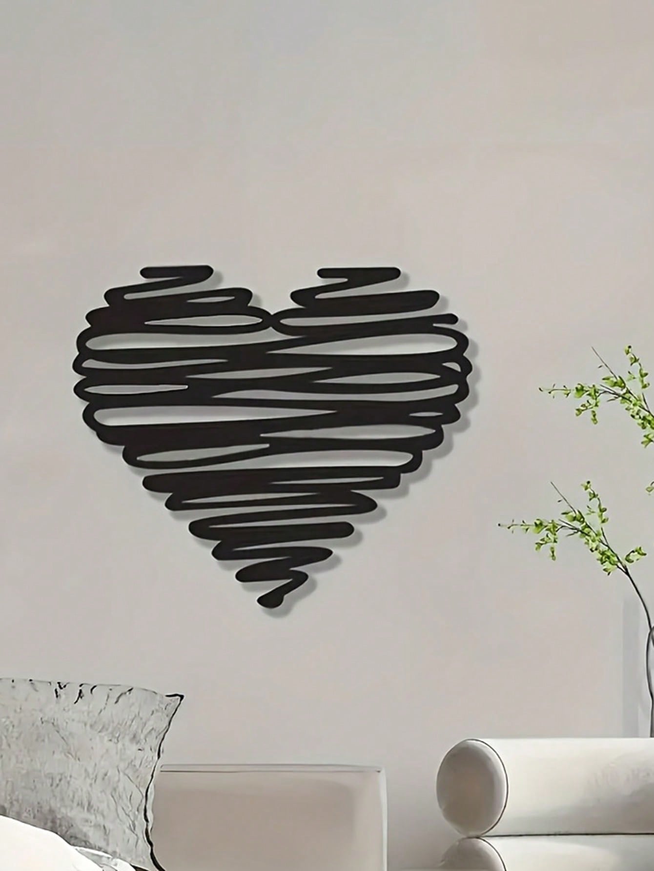 Herzliche Eleganz: Romantische Eisen-Wandkunst in Herzform - Perfekte Dekoration für Innen- und Außenbereiche!