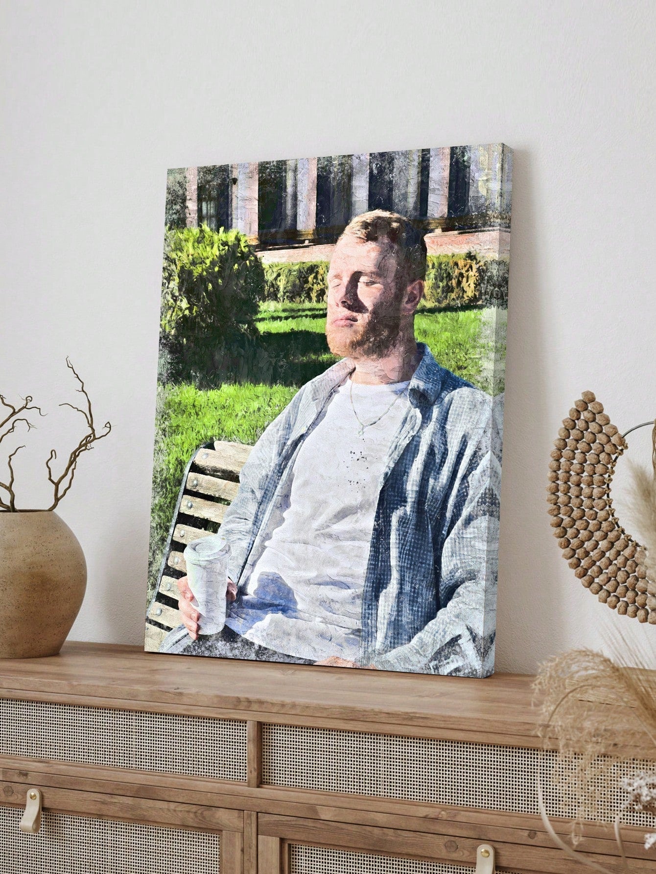 Personalisierte gerahmte Ölgemälde aus Foto - Einzigartiges handgemachtes Porträt auf Leinwand für den Muttertag, Geburtstage und Abschlüsse