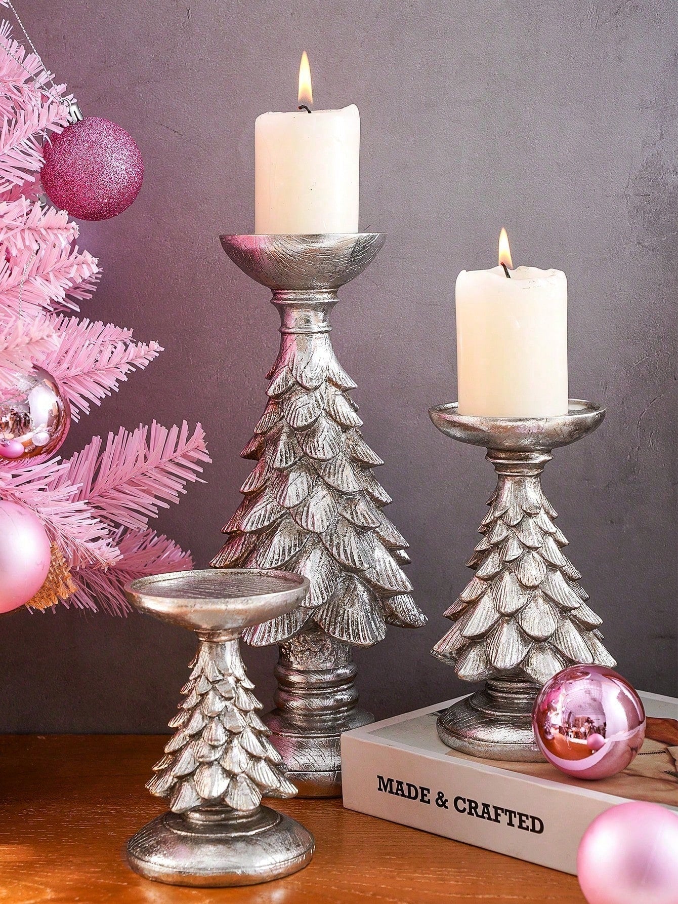 Einzigartige Weihnachtsbaum-Resin-Kerzenhalter-Dekoration - Perfektes Zentrum für festliche Feiern