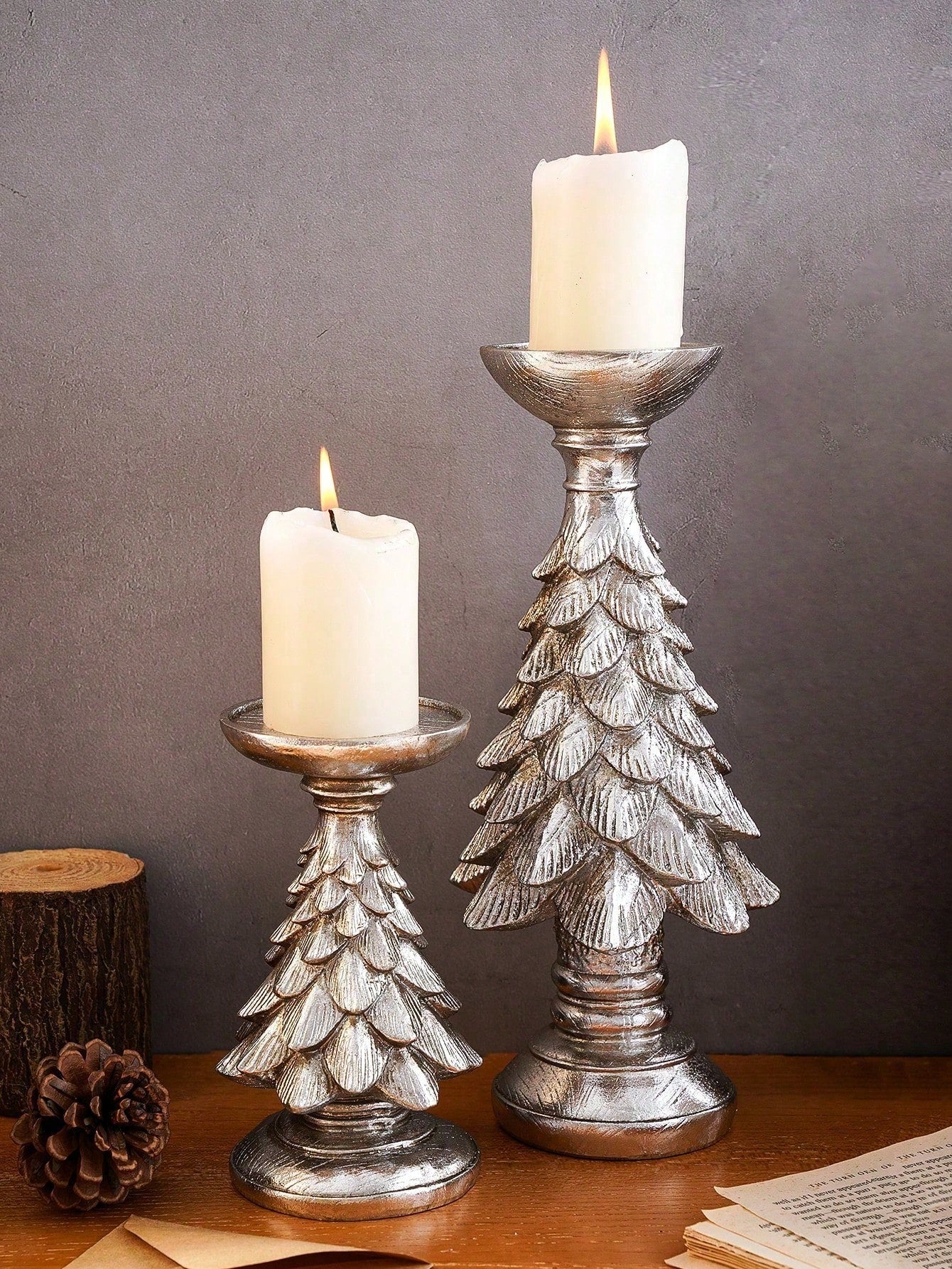 Einzigartige Weihnachtsbaum-Resin-Kerzenhalter-Dekoration - Perfektes Zentrum für festliche Feiern