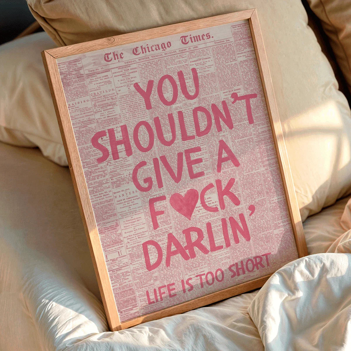 Inspirierendes Pinkes Mädchen Leinwand Kunstposter für die Wohnkultur - Perfekt für Wohnzimmer, Schlafzimmer und Café