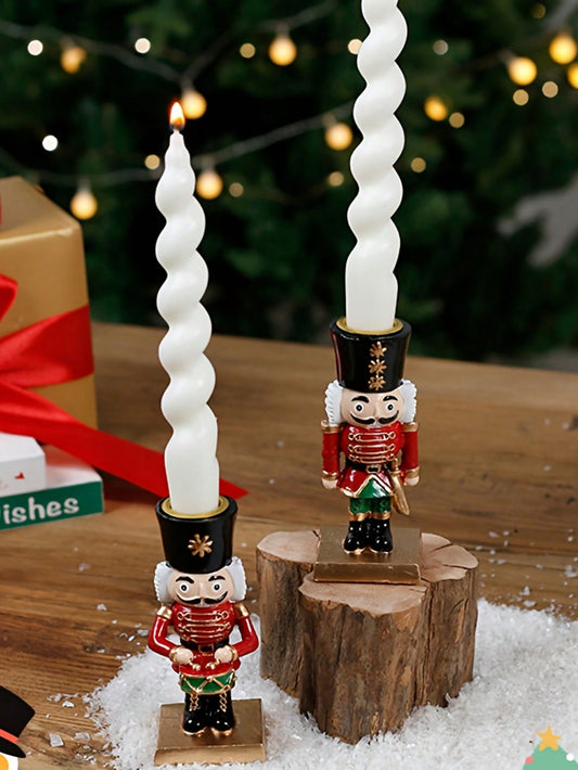 Charmanter Nussknacker Kerzenhalter - Perfekt für Weihnachtsdekoration und Feiertagsgeschenke