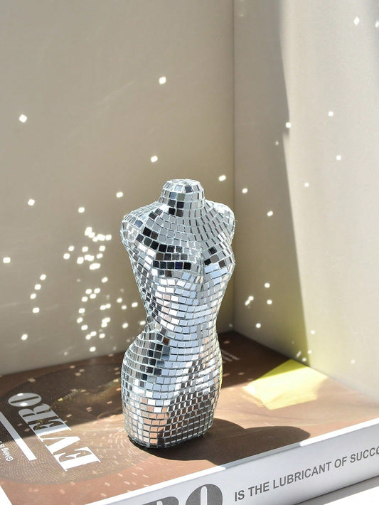 Schimmernde Mini-Disco-Glas-Spiegel-Mannequin-Dekoration - Perfekt für Feiertagsfeiern, Tänze und Hochzeiten