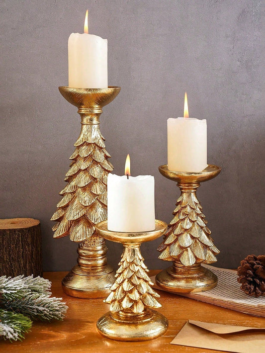 Einzigartige Weihnachtsbaum-Resin-Kerzenhalter-Dekoration - Perfektes Zentrum für festliche Feiern